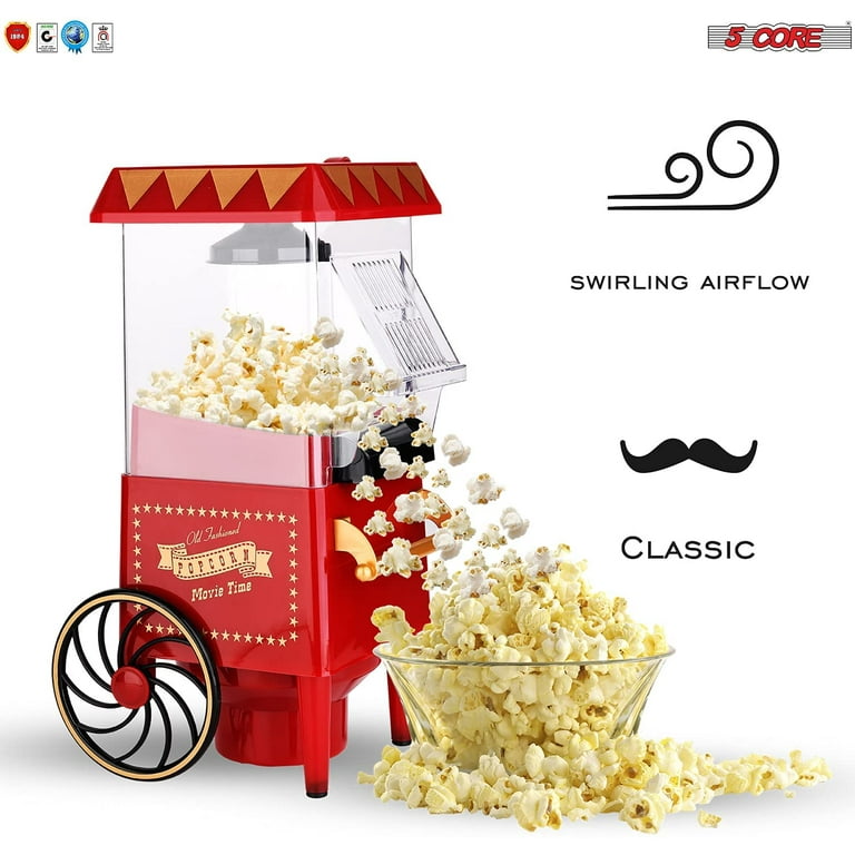 Paragon Theater Pop 8 oz. Red Stainless Steel Countertop Popcorn