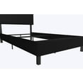 DHP Janford Upholstered Bed, Black Faux Leather, Twin