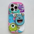 thumbnail image 1 of Carcasa Para iPhone 11 14 13 12 Pro Max Cartoon Monsters University Forma Redonda IMD A Prueba De Golpes Suave TPU Antiarañazos Funda Para Teléfono Con Soporte Plegable Caídas Protectora, 1 of 4