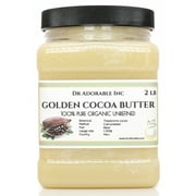 Dr Adorable - 2 lb - Golden Cocoa Butter - Organic Raw Grade A Prime Pressed Unrefined