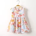 thumbnail image 2 of YunPes Kids Girl Boy Dresses Crew Neck Dresses for Child Sleeveless Cute Ruched Dresses, 2 of 9