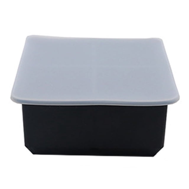EIGTHTAIL Silicone Freezing Tray with Lid Soup Cube Tray Silicone Freezer Container Freeze & Store Soup Broth Sauce - black
