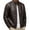 Coffee, variant on WIZUTIZ Men's Leather Jacket Solid Color Motorcycle Vintage Zipper Pocket Long Sleeve Hoodless PU Coat for Winter Casual Daily Outdoor Mens Fashion