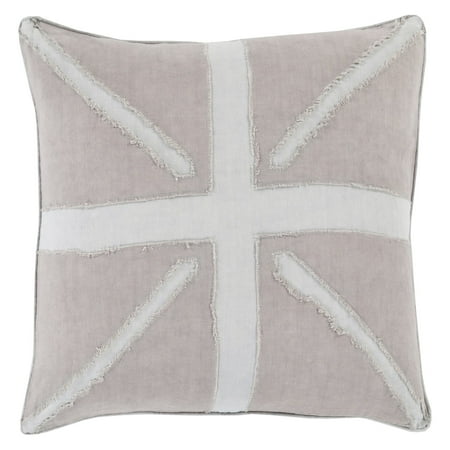 Surya Light Linen Flag Decorative Pillow