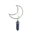 thumbnail image 1 of Xihbxyly Colgante de Cristal Hexagonal, Diseño Único de Piedra Curativa, Collar Versátil para Chakras, Apoyo a La Salud Espiritual, Regalo para Novia, Esposa o Madre, Estilos Luna y Turquesa, Tamaños, 1 of 2