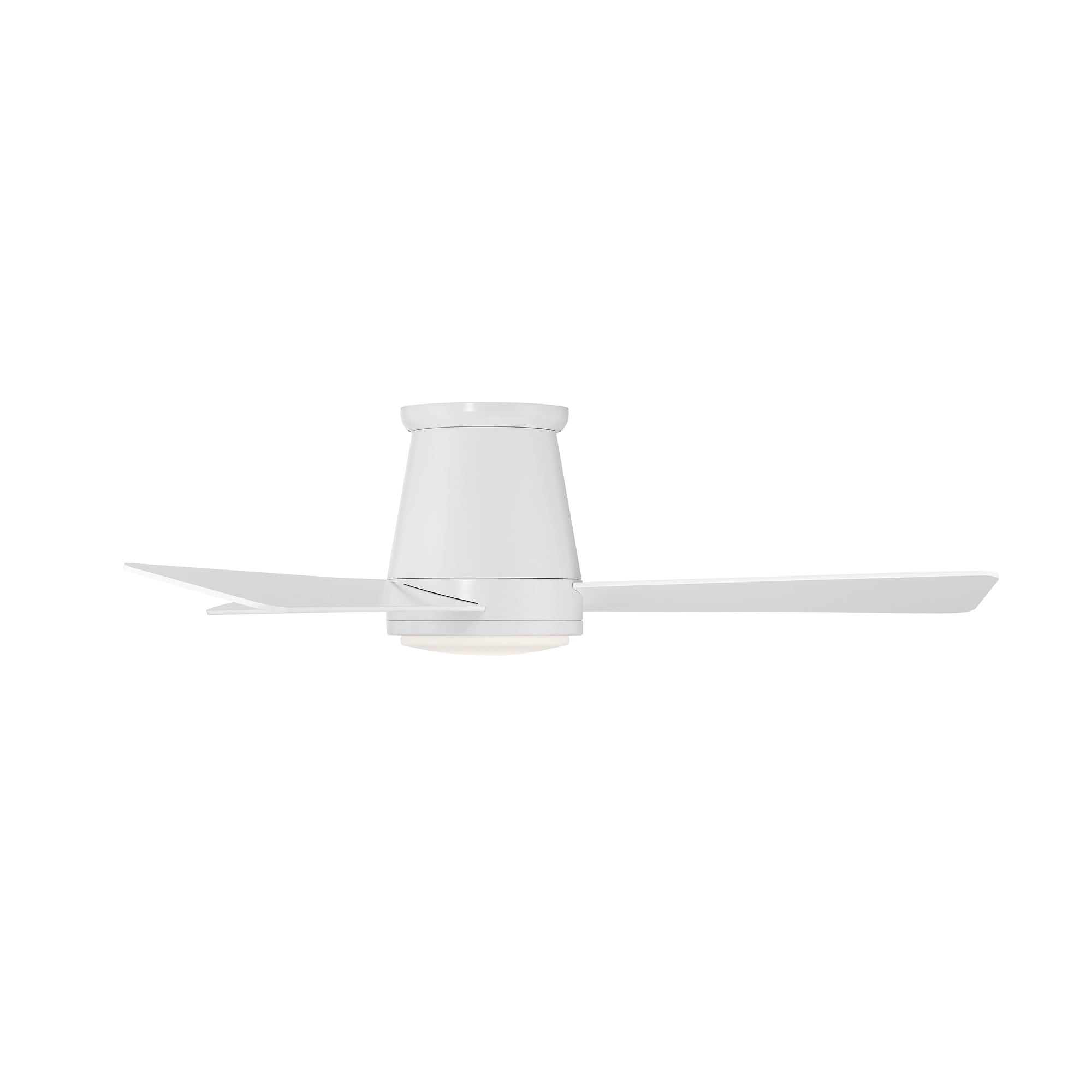 WAC Hug 44" Matte White Dimmable LED Smart Flush Mount Ceiling Fan with Remote Control