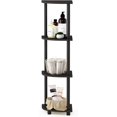 thumbnail image 4 of 5 Tier Corner Display Rack Multipurpose Shelving Unit, Dark Cherry/Black, 4 of 7