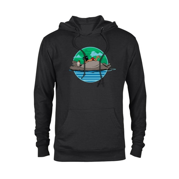 Disney The Jungle Book Baloo and Mowgli - Pullover Hoodie for Adults - Customized-Black
