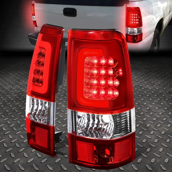 Nuvision LED Red C-Tube Bar Tail Light Rear Stop Brake Lamp for 03-07 Silverado Sierra