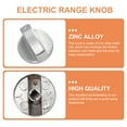thumbnail image 5 of HEALEEP 4Pcs Zinc Alloy Stove Knobs Silver Round for Range Replacement and Burner Control, 5 of 8