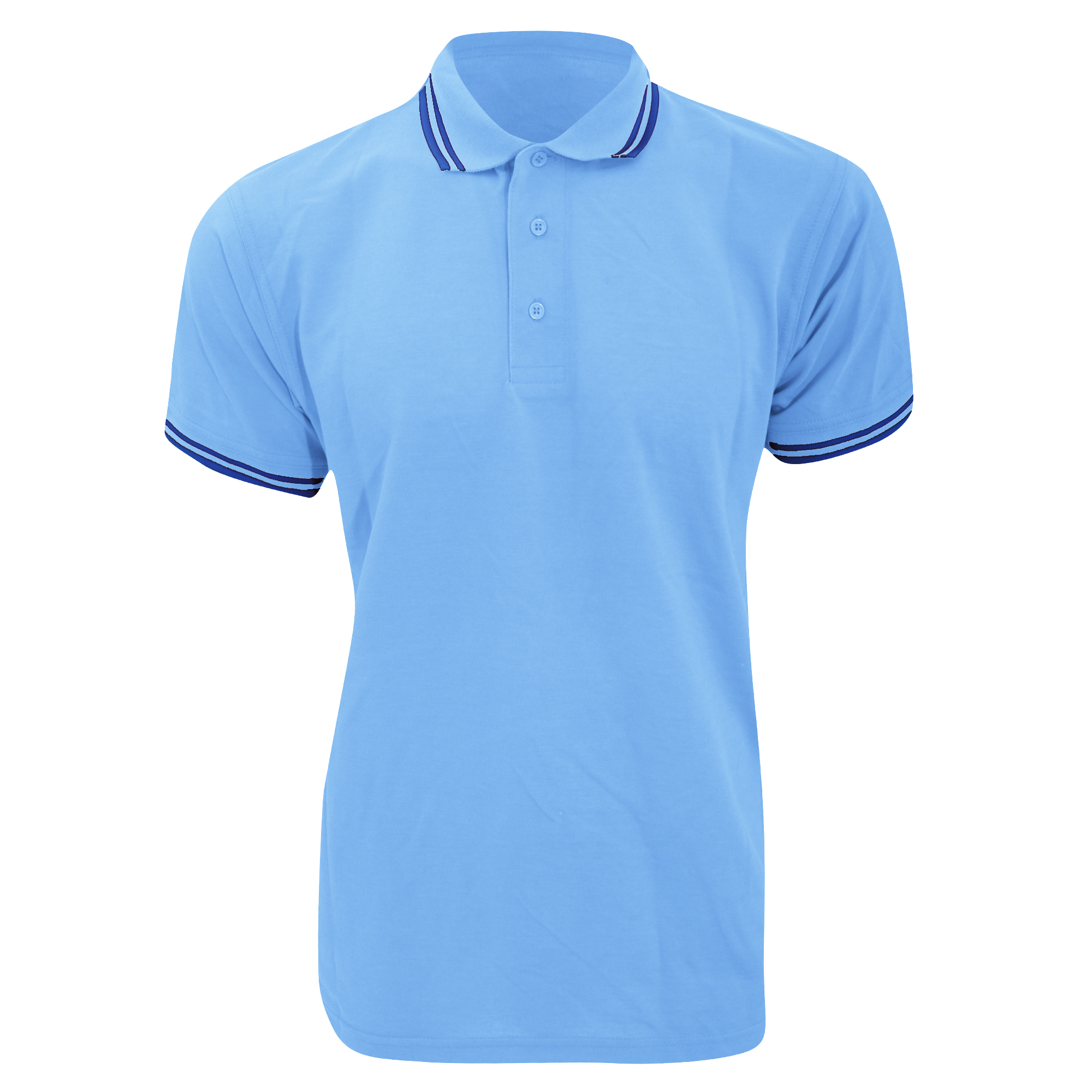 KUSTOM KIT Mens Tipped Piqu/é Short Sleeve Polo Shirt