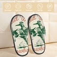 thumbnail image 2 of Fotbe West Cowboys Pantuflas Peludas para Mujer con Estampado, Zapatillas de Peluche, Zapatos de Invierno para Casa, Uso Interior y Exterior-Medium, 2 of 8