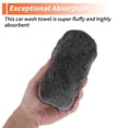 thumbnail image 6 of 2 Pcs Car Wash Towel Coral Fleece Car Cleaning Wiping Dryer Car Washing Tool 25x20x1cm Gray, 6 of 6
