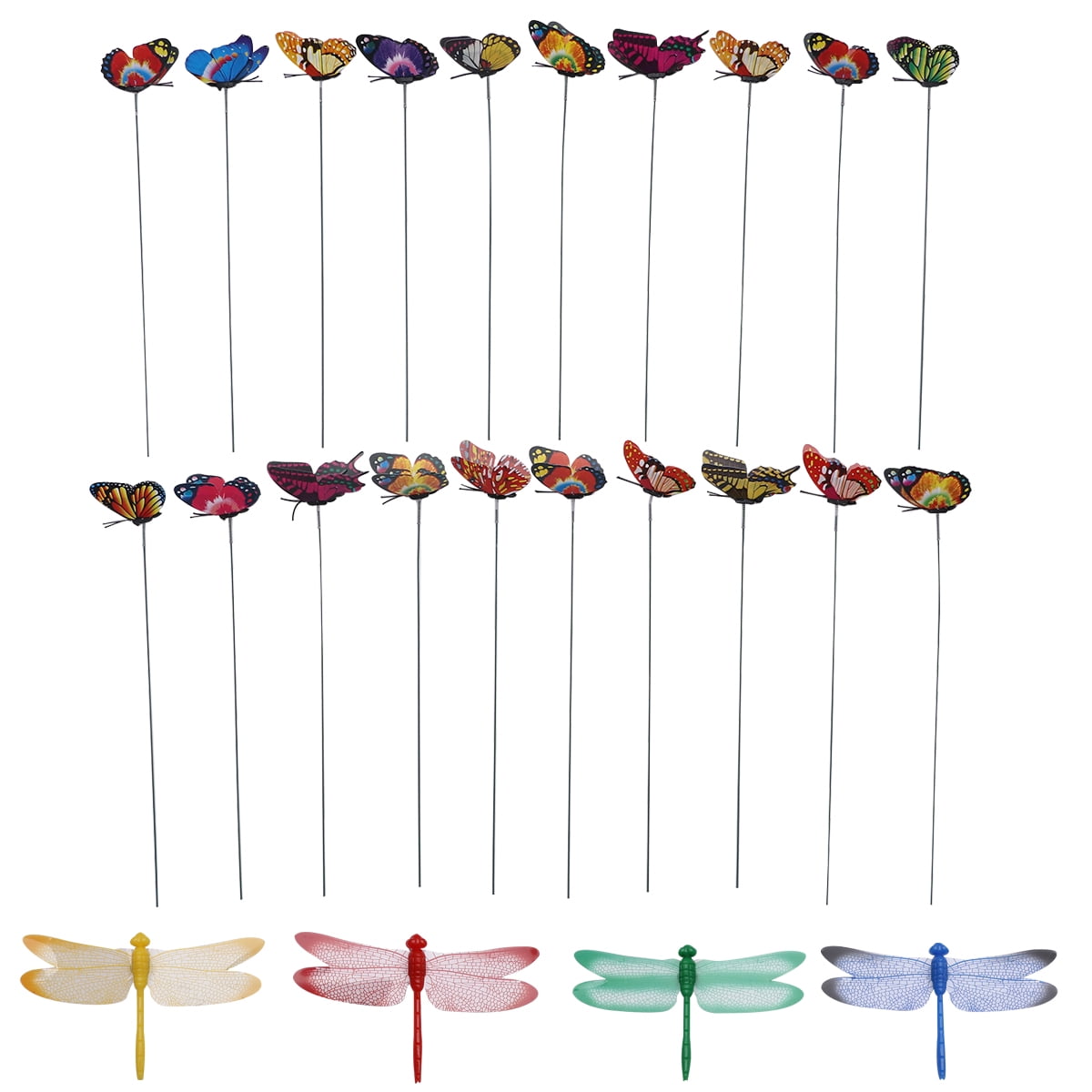 Stake Dragonfly Fairy Yard Garden Bonsai Butterflies Decoration Outdoor