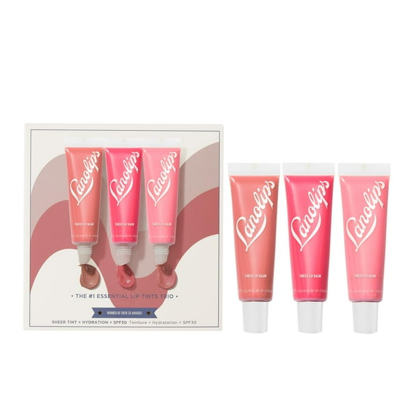 Set de bálsamo labial Lanolips Essentials Set de regalo con 3 tonos