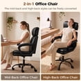 thumbnail image 2 of Patbrela Leather Office Chair, Big and Tall Office Chair with Adjustable Headrest, 400LBS Swivel Desk Chairs, Black, 2 of 9