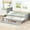 Gray, variant on White Twin Size Bed With Trundle And Drawers - Strong Pine Construction, Enhances Bedroom Ambiance Comfort Platform Robust Structure, Adds Rustic Charm To Your Room