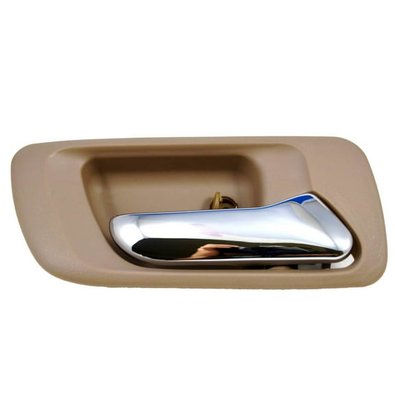 PT Auto Warehouse HO-2580ME-RR - Inner Interior Inside Door Handle, Beige/Tan Housing with Chrome Lever - Passenger Side Rear Fits select: 1998-2002 HONDA ACCORD