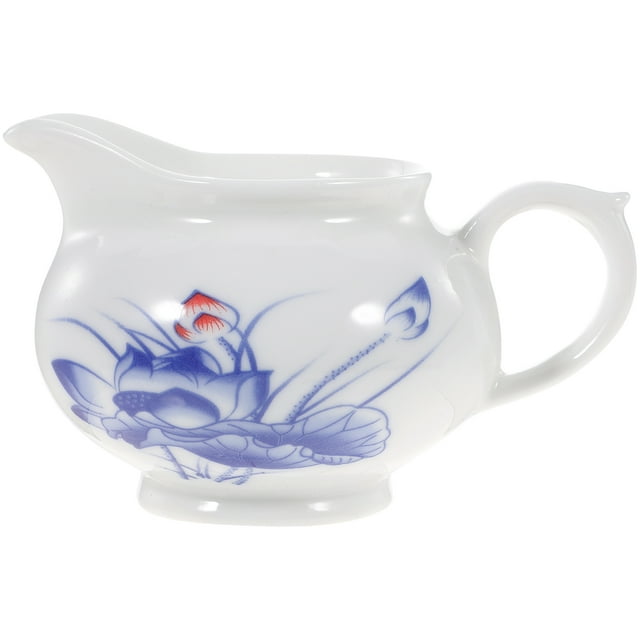 Gravy Boat with Handle Porcelain Sauce Pitcher for Salad Dressings Milk Cream