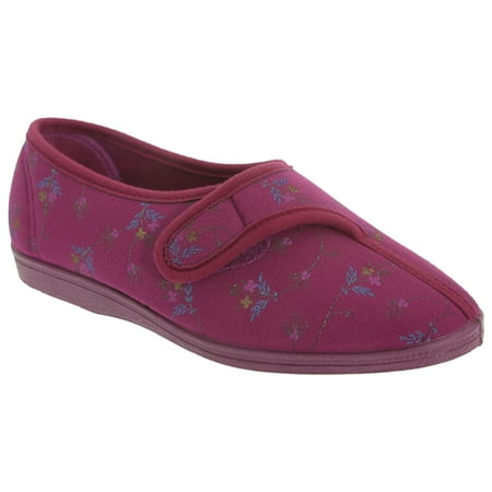 Sleepers Womens Dora Touch Fastening Floral Slippers | Walmart Canada