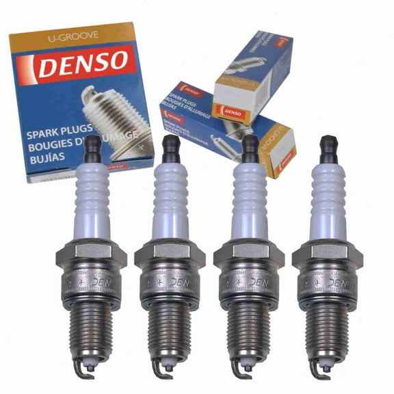 4 pc DENSO 3212 Standard U-Groove Spark Plugs for 09482-00285 18811-11061 1881111061 18822-11091 1882211091 19250976 22401 AA120 22401-P8316 4106 117 5613940 8-25109-199-0 8-94120-562-0 8-94217-232-0