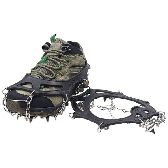 Anti Slip Traction Cleats for Ice & Snow Stainless Steels Ice Spikes Ice Cleats Crampons, 23 Spikes Shoe Ice Snow Grips