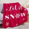 thumbnail image 1 of Ganfancp Christmas Flannel Snowflake Blanket Thickened Printed Blanket Double Sided Plush Nap Blanket Shawl Holiday Gift Blanket Rebajas Flash Deals 1X Manta, 1 of 6
