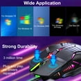 thumbnail image 6 of TSV RGB Gaming Mouse Wired Programmable Ergonomic USB Mice with 4 Level DPI, 7 Color Backlit, 6 Buttons for Laptop PC Computer, High Precision PC Gaming Mice for Desktop/Windows/Mac/Gamer, Black, 6 of 9