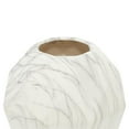 thumbnail image 4 of DecMode 12" Faux Marble White Ceramic Vase, 4 of 7