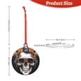 thumbnail image 3 of Zufioo Flower Horn Skull A Print Large Acrylic Christmas Ornaments, Suitable for Christmas Tree Christmas Holiday Party Pendant Decorations-Round Shape, 3 of 7