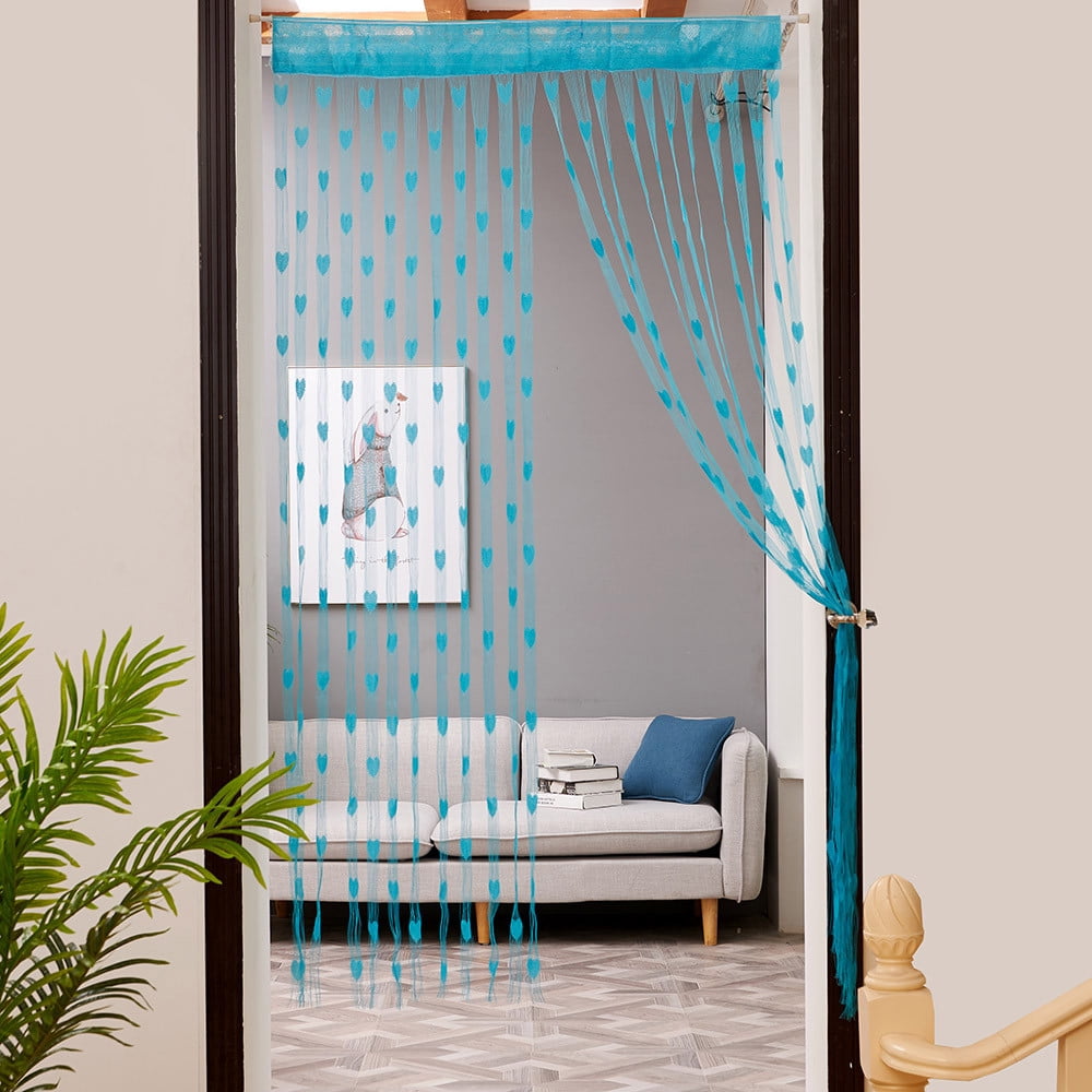 50x200cm Love Heart String Curtain Window Door Divider Sheer Valance Decor NEW 