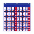 thumbnail image 1 of Eamay Hundreds Pocket Chart con 130 tarjetas numéricas Número 1-100 Tabla de bolsillo para lecciones de profesores en el aula o para uso en casa (100 bolsillos), 1 of 5