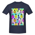 thumbnail image 4 of Bingfone Graffiti Pineapples Men'S Loose Fit Short-Sleeve Pocket T-Shirt, 4 of 7