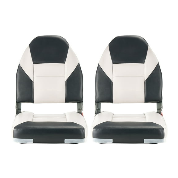 KFFKFF Marine Chair, Elevated Back Support, Collapsible Angling Marine Chair with Dense Foam Padding & Water-Resistant PVC Material, Aluminum Alloy Connectors, Tilt Forward Marine Chair for Vessels