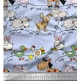 thumbnail image 1 of Soimoi Rayon Fabric Bird & Animals Cartoon Print Fabric by Yard 56 Inch Wide, 1 of 3