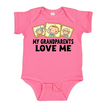 

Inktastic My Grandparents Love Me Gift Baby Boy or Baby Girl Bodysuit