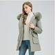 thumbnail image 5 of Parkas de manga larga para mujer, chaqueta holgada coreana de longitud media, abrigo para mujer, 5 of 7