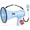 Blue, variant on Lightweight and Portable Bullhorn Megaphone, Aux (3.5mm) Input for MP3/Music, Automatic Siren, 20-Watt, MIC/TALK (Black)