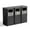 black, variant on Outdoor Trashcan – All-Weather Resin Garbage Can for Patio, Backyard & Garden (Black, 16.14×16.54×35.43 in)