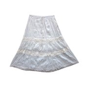 Mogul Women's Cotton Skirt White Summer Boho Chic Skirts