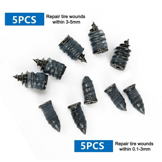 Kit de Réparation de Pneu de Voiture 10 Pcs/set Kit de Réparation de Pneu Tubeless Clous en Caoutchouc Outil
