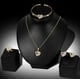thumbnail image 2 of Oro Hollow Out Colgante Collar Pendientes Pulsera Anillo Dulce y Señoras Joyería de la boda Set, 2 of 8