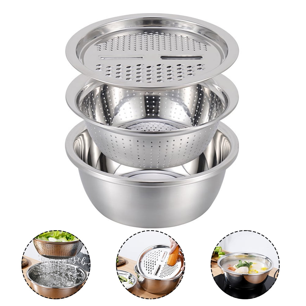 Home Kitchen Portable Multifunctional Stainless Steel Grater Basin