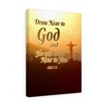 thumbnail image 4 of Scripture Walls He Will Draw Near To You James 4:8 Bible Verse Canvas Christian Wall Art Ready to Hang Unframed, 4 of 9