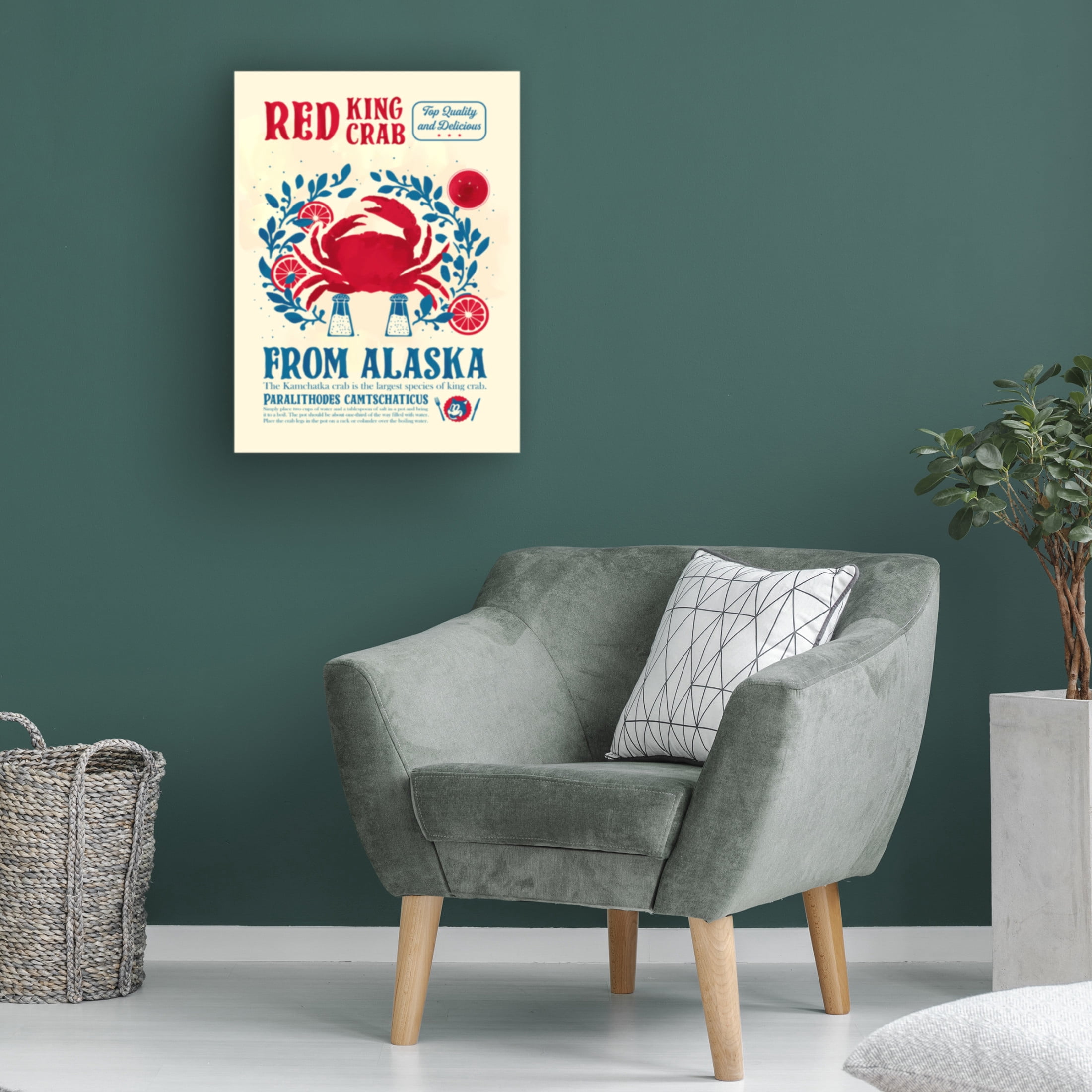 Trademark Fine Art Dionisis Gemos Crab kitchen print Canvas Wall Art