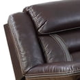 thumbnail image 3 of Benjara Elva 37 Inch Power Recliner with USB Charging Port, Brown Gel Faux Leather, 3 of 5