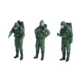 thumbnail image 5 of Colcolo 3x Standing Firefighter Figure Model Resin Character Doll School Project Model 2.8cm green, 5 of 8
