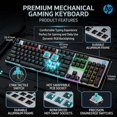 thumbnail image 3 of Teclado gamer HP GK400F con cable, mecánico, de tamaño completo, 104 teclas, 3 of 9