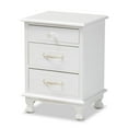 thumbnail image 2 of Baxton Studio Layton Classic and Traditional White Finished Wood 3-Drawer Nightstand,Wholesale Interiors, 2 of 12