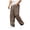 Brown, variant on WOLIAUO Mens Linen Cotton Pants Drawstring Waist Lightweight Loose Fit Straight Leg Casual Big and Tall Linen Pants Beach Travel (XL Green)